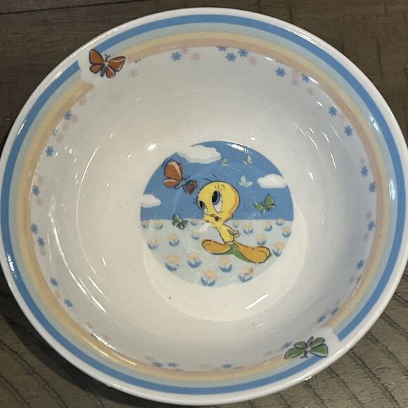 VTG Tweety Bird Mugs Bowls Looney Tunes Ceramic Coffee Cup Gibson Flower 90s Y2K - Picture 5 of 15